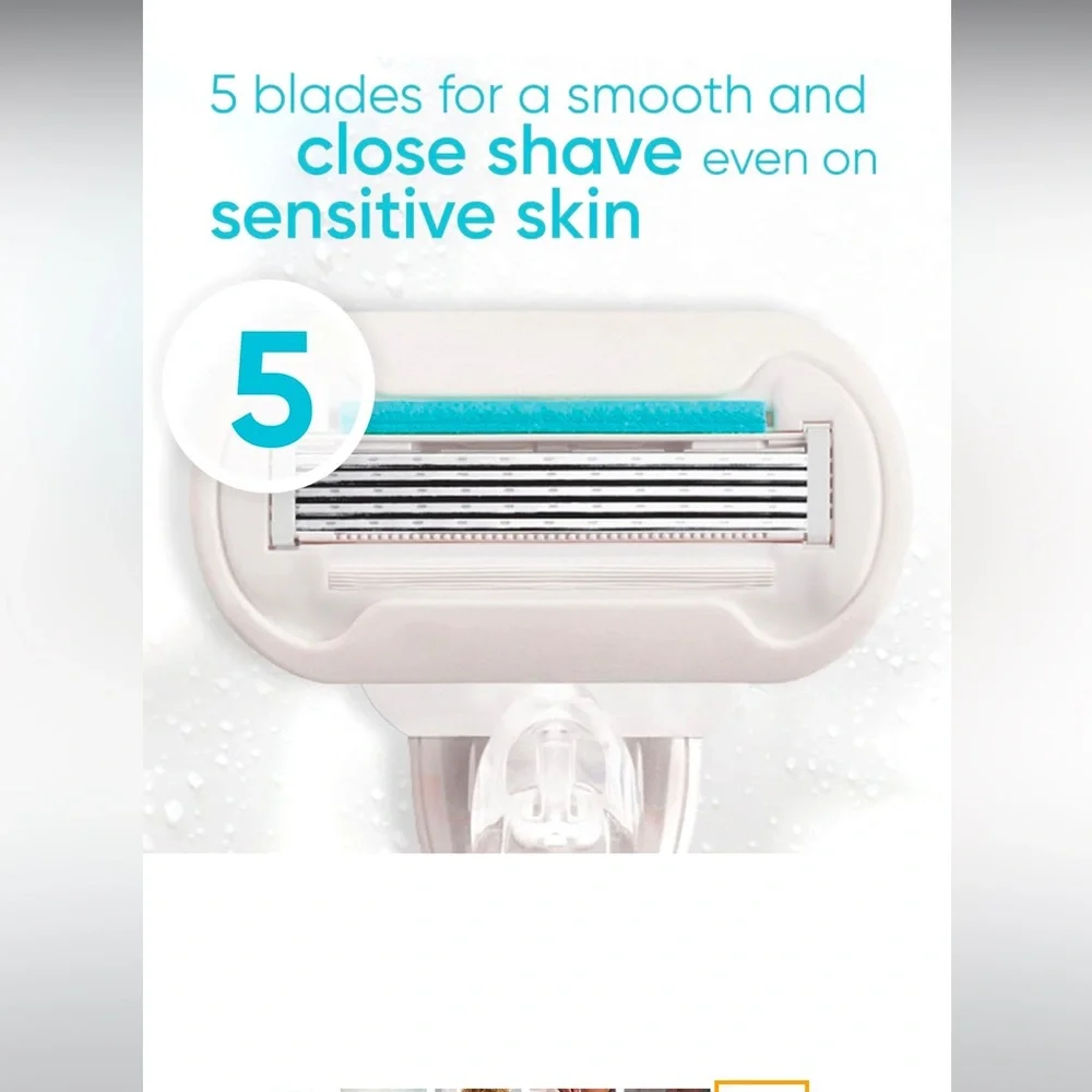Set of 2-Venus Deluxe Smooth‎ Sensitive Women's Razor Blade Refills, 4 Count